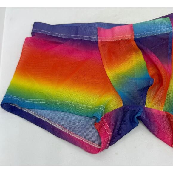 Men’s PRIDE Colors Polyester Mesh Small Boxer Briefs See Through Low Rise NWOT - Picture 3 of 13